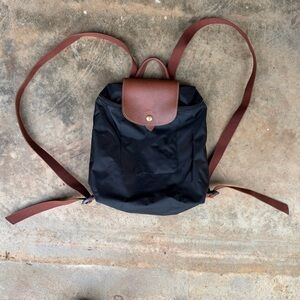 Longchamp Black and Brown Men's Backpack